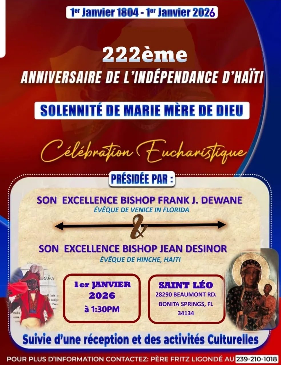 222e Anniversaire &mdash; Ind&eacute;pendance d&rsquo;Ha&iuml;ti